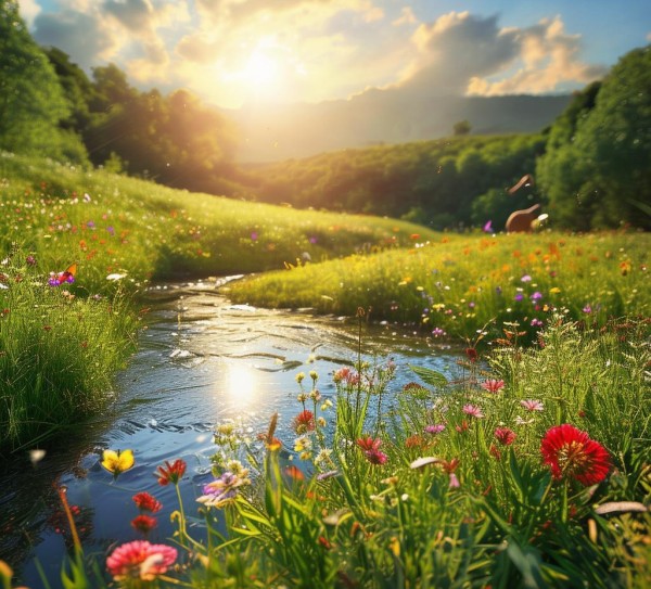 夏日美景诗韵流芳,盛夏的旋律，描绘夏日美景的动人诗句,画卷,诗意,第1张