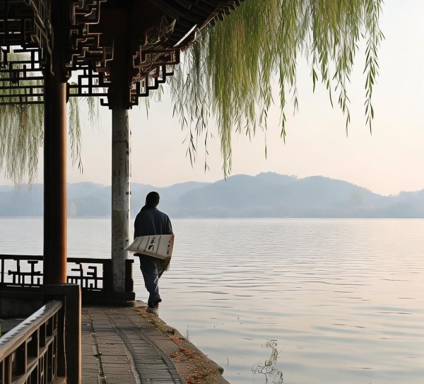 西湖墨韵，诗意盎然——句句传情赏析之旅,漫步西湖，墨香四溢——关于写西湖的好句子赏析,魅力,第1张