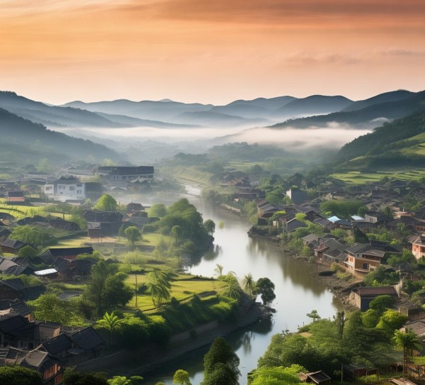 家乡美景如画,这边风景独好——我的家乡之美,魅力,画卷,挑战,第1张