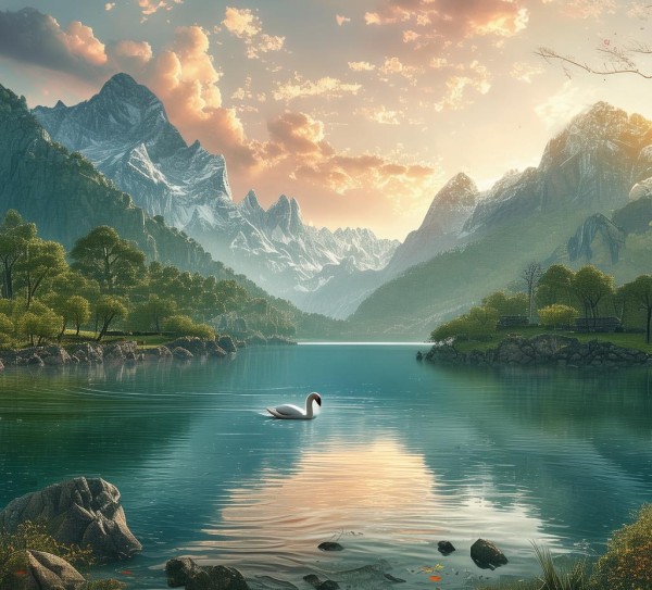 雁栖湖，诗意山水画卷中的宁静仙境,雁栖湖，一幅诗意盎然的山水画卷,魅力,画卷,诗意,第1张