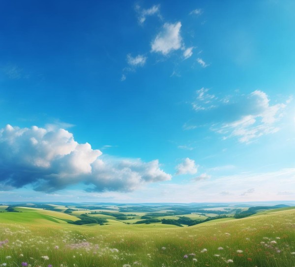 晴空，诗意画卷的无限美,晴空万里，诗意盎然的晴天画卷,魅力,画卷,温馨,第1张
