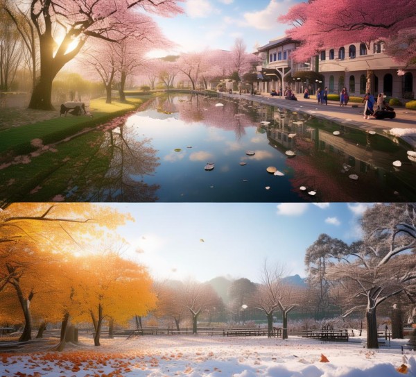 宾中校园四季画卷,宾中校园，四季流转中的画卷,魅力,画卷,温馨,第1张